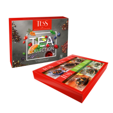 Набір пакетованого чаю 60 пакетиків, 6 сортів по 10шт, асорті, TESS