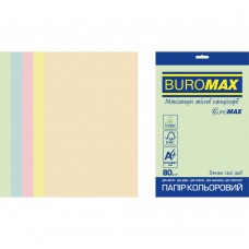 Набір кольорого паперу PASTEL, EUROMAX, 5 кол., 50 арк., А4, 80 г/м²