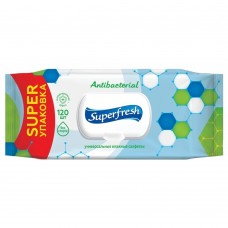 Серветки вологі "Superfresh" Антибактеріальні з клапаном, 120 шт
