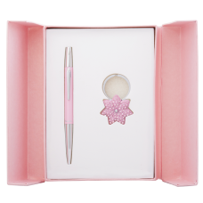 Набор подарочный "Star": ручка шариковая + брелок, розовый