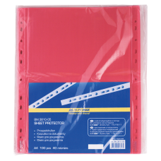 Файл для документов PROFESSIONAL, А4, 40 мкм, красный, по 100 шт. в упаковке