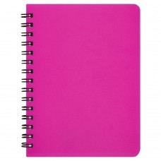 Зошит для нотаток BRIGHT, А6, 60 арк., клітинка, пластикова обкладинка, рожевий