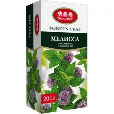 Чай зелёный 1.3г*20, пакет, "Мелисса", ТРИ СЛОНА