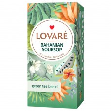 Чай зелёный 1.5г*24, пакет, "Bahamian soursop", LOVARE