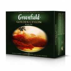 Чай черный 2г*50, пакет, "Golden Ceylon", GREENFIELD