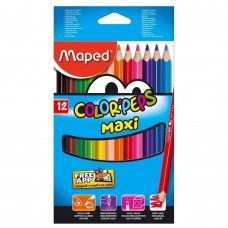 Карандаши цветные COLOR PEPS Maxi,утолщенные, 12 цветов
