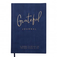 Блокнот діловий GRATEFUL, А5, 96 арк., клітинка, синій, шт.шкіра