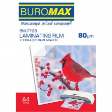 Плівка для ламінування, 80 мкм, A4 (216x303мм), глянцева, по 100 шт.в упаковці