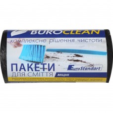 Пакети для сміття 35л/50шт, 500х600мм,міцні, чорні, 11мкм, ПВТ (LDPE) BuroClean EuroStandart