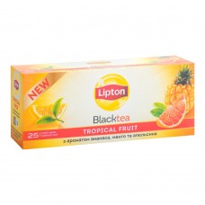 Чай черный SUPER TASTY TROPICAL FRUIT TEA, 2г х 25шт, "Lipton", пакет