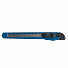 Нож канцелярский, JOBMAX, 9 мм, пластиковый корпус, синий