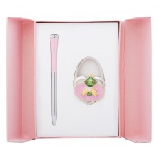 Набір подарунковий "Fairy Tale": ручка (К) + гачок д/ сумки, рожевий