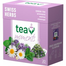 Чай зелений 1.7г*20, пірамідки, "Swiss Herbs", Tea Moments