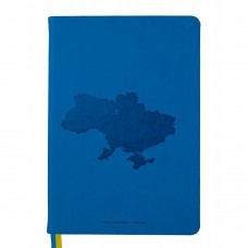 Блокнот діловий UKRAINE, А5, 96 арк., клітинка, синій, шт.шкіра