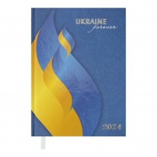 Ежедневник датир. 2024 UKRAINE, A5, синий
