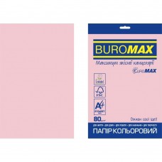 Папір кольоровий PASTEL, EUROMAX, рожевий, 20 арк., А4, 80 г/м²