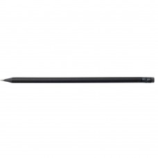 Олівець графітовий L2U, HB, чорний, з гумкою,