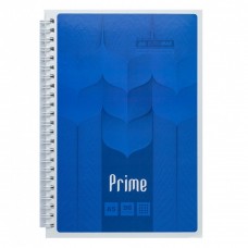 Зошит на пружині PRIME А5, 96арк., клітка, в картонній обкладинці, синій