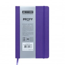 Блокнот діловий PROFY, L2U, 125x195 мм, 80 арк., клітинка, фіолетовий, шт.шкіра