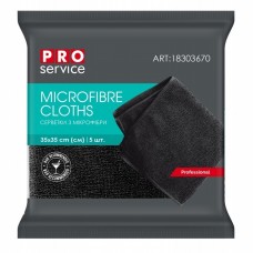 Серветки з мікрофібри, універсальні, BAR AREA, 5 шт, чорні (16шт/ящ) PRO SERVICE