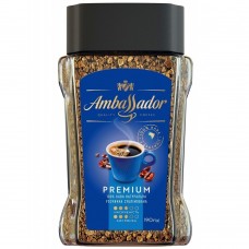 Кофе растворимый 190г*8, сткл.б, "Premium", AMBASSADOR