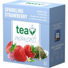 Чай зелений 1.8г*20, пірамідки, "Sparkling Strawberry", Tea Moments