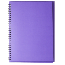 Книжка записн. на пруж. "RAIN" А4, 80арк.,кл., пластик.обкл., фіолетовий