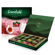 Набір чаю "Асорті" 60 пак (12 видів по 5 пак ) "Selected tea collection", GREENFIELD