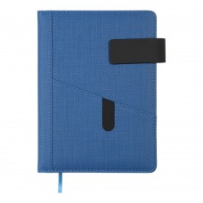 Щоденник недатований GALAXY, A5, синій, штучна шкіра/поролон