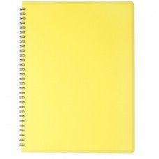 Книжка записн. на пруж. "GLOSS" А4, 80арк.,кл., пластик.обкл., жовтий