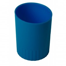 Стакан пластиковий для письмового приладдя, JOBMAX, синій