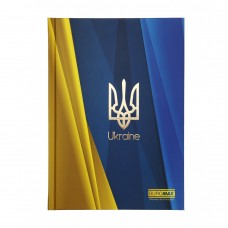 Блокнот UKRAINE, А5, 96 л., клетка, твердая картонная обложка, синий электрик