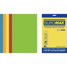 Набор цветной бумаги INTENSIVE, EUROMAX, А4, 80г/м2 (5х50/250л.)