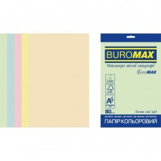 Набір кольорого паперу PASTEL, EUROMAX, 5 кол., 20 арк., А4, 80 г/м²