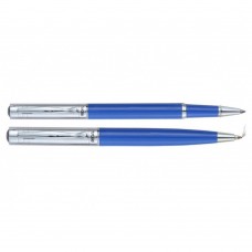 Комплект ручок (кулькова+ролер) в подарунковому футлярі L, синій