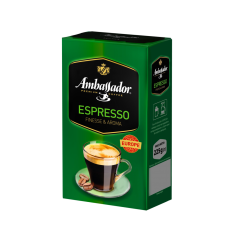 Кофе молотый Ambassador Espresso, вак.уп. 225г*12 (PL)