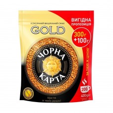 Кава розчинна Чорна Карта Gold, пакет400г *10 (8718)